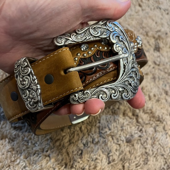 Tony Lama Katlyn Crystal Belt 36 - Picture 2 of 11
